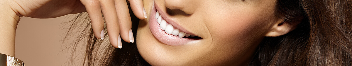  -  Smilling Woman Showing Her Brighter Teeth in in Oakville, Ontario Area